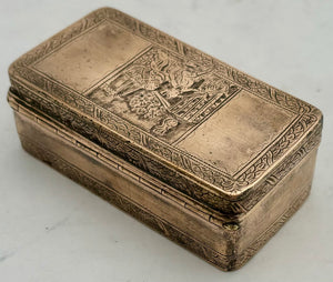 Early 19th Century Continental Gilt Metal Snuff Box.