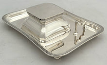 George VI Silver Inkstand. Birmingham 1938 Asprey & Co. Ltd. 10.9 troy ounces.