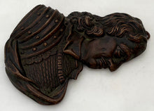 Oliver Cromwell, Lord Protector, Bronzed Metal Portrait Profile Bust.