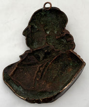 Oliver Cromwell, Lord Protector, Bronzed Metal Portrait Profile Bust.