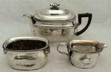 Late Georgian Old Sheffield Plate Campaign Tea Set, circa 1825.