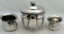 Late Georgian Old Sheffield Plate Campaign Tea Set, circa 1825.