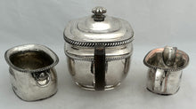 Late Georgian Old Sheffield Plate Campaign Tea Set, circa 1825.