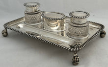 Edwardian Silver Inkstand. London 1908 Charles Asprey & George Asprey. 21.5 troy ounces.