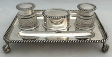 Edwardian Silver Inkstand. London 1908 Charles Asprey & George Asprey. 21.5 troy ounces.