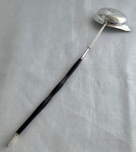George III period Toddy Ladle Inset with William & Mary 1689 Silver Fourpence Coin.