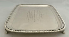 Battle of Waterloo & Peninsular War, Major General Sir Alexander Dickson, George III Silver Salver. London 1816, 40 troy ounces.