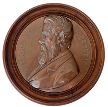Sir Stafford Henry Northcote, 1st Earl of Iddesleigh, Copper Portrait Profile Plaque.