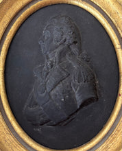 Vice Admiral Viscount Horatio Nelson, Black Basalt Portrait Profile Plaque in Gilt Frame.
