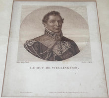 'Le Duc De Wellington', French Portrait Engraving by Bautran. After Lefèvre.