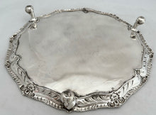 George III Graduated Pair of Old Sheffield Plate Salvers on Claw & Ball Feet, circa 1765.