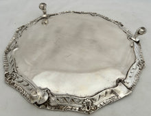 George III Graduated Pair of Old Sheffield Plate Salvers on Claw & Ball Feet, circa 1765.