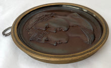 Napoleon Bonaparte & Marie Louise, Duchess of Parma, Bronze Portrait Profile Plaque, After Andrieu.