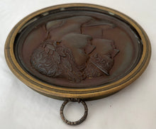 Napoleon Bonaparte & Marie Louise, Duchess of Parma, Bronze Portrait Profile Plaque, After Andrieu.
