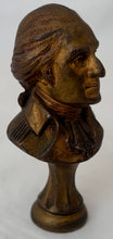 George Washington, A Bronze Portrait Bust Desk Seal. After Alexandre Caron.