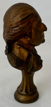 George Washington, A Bronze Portrait Bust Desk Seal. After Alexandre Caron.
