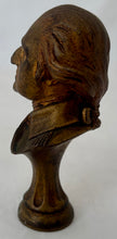 George Washington, A Bronze Portrait Bust Desk Seal. After Alexandre Caron.