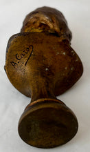 George Washington, A Bronze Portrait Bust Desk Seal. After Alexandre Caron.