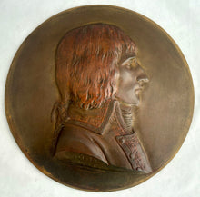 General Napoleon Bonaparte Bronze Portrait Profile Plaque after Louis-Simon Boizot.