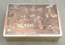 'Le Billet Doux' French Silver Plated Box, Engraved by Girard, after Alonso-Perez.