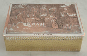 'Le Billet Doux' French Silver Plated Box, Engraved by Girard, after Alonso-Perez.