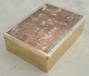 'Le Billet Doux' French Silver Plated Box, Engraved by Girard, after Alonso-Perez.