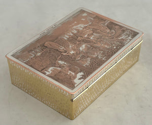 'Le Billet Doux' French Silver Plated Box, Engraved by Girard, after Alonso-Perez.