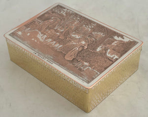 'Le Billet Doux' French Silver Plated Box, Engraved by Girard, after Alonso-Perez.