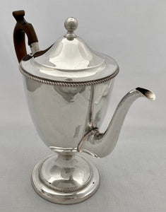 Georgian, George III, Old Sheffield Plate Pedestal Coffee Biggin, circa 1800.