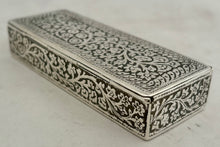 Anglo Indian Kashmir Rosette Pattern Silver Box, circa 1890 - 1910. 2.8 troy ounces.