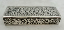 Anglo Indian Kashmir Rosette Pattern Silver Box, circa 1890 - 1910. 2.8 troy ounces.