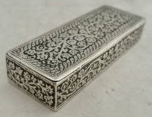 Anglo Indian Kashmir Rosette Pattern Silver Box, circa 1890 - 1910. 2.8 troy ounces.