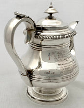 Georgian, George IV, Silver Coffee Pot. London 1826 Richard Pearce & George Burrows. 21.3 troy ounces.