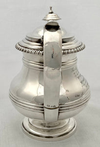 Georgian, George IV, Silver Coffee Pot. London 1826 Richard Pearce & George Burrows. 21.3 troy ounces.