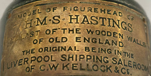 HMS Hastings Figurehead Model of Warren Hastings, East India Company & First Governor-General of Bengal.