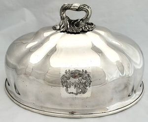 Vice Admiral Francis Decimus Hastings Old Sheffield Plate Meat Dome. Waterhouse, Hatfield & Co. Circa 1835 - 1840.