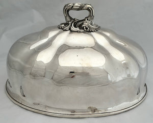 Vice Admiral Francis Decimus Hastings Old Sheffield Plate Meat Dome. Waterhouse, Hatfield & Co. Circa 1835 - 1840.