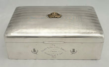 Calcutta Scottish, British Indian Army, Silver Cigar Box. Birmingham 1916 Charles S. Green & Co. Ltd.