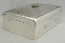 Calcutta Scottish, British Indian Army, Silver Cigar Box. Birmingham 1916 Charles S. Green & Co. Ltd.