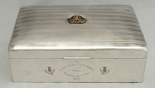 Calcutta Scottish, British Indian Army, Silver Cigar Box. Birmingham 1916 Charles S. Green & Co. Ltd.