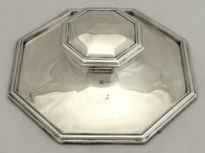 George V Octagonal Silver Inkwell. Sheffield 1922 Hawksworth, Eyre & Co. Ltd.