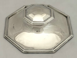 George V Octagonal Silver Inkwell. Sheffield 1922 Hawksworth, Eyre & Co. Ltd.