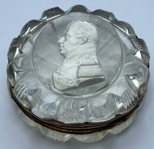 Charles X of France, 19th Century Cut Glass Sulphide Portrait Box.