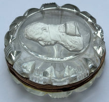 Charles X of France, 19th Century Cut Glass Sulphide Portrait Box.