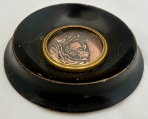 Queen Victoria Gilt Metal Portrait Profile Roundel.