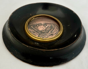 Queen Victoria Gilt Metal Portrait Profile Roundel.