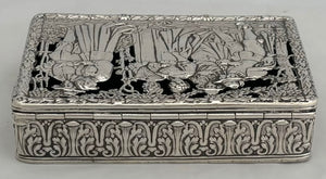 German Pierced Silver Box. Neresheimer & Sohne, Hanau (Berthold Muller, Chester 1909). 5.9 troy ounces.