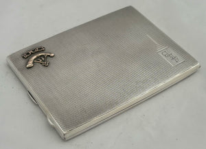 Southern Provinces Mounted Rifles, British Indian Army, Silver Cigarette Case. Birmingham 1935. 6 troy ounces.