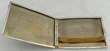 Southern Provinces Mounted Rifles, British Indian Army, Silver Cigarette Case. Birmingham 1935. 6 troy ounces.