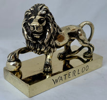 A Large and Heavy Brass Lion of Waterloo, Early 20th Century.